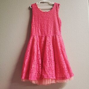 Knitworks Sleeveless Lace Overlay Dress